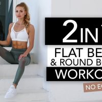 2 in 1 - FLAT BELLY & ROUND BOOTY WORKOUT  // No Equipment | Pamela Reif