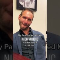 My parents named me Nick Vujicic just for people to call me.. #nickvujicic #lifewithoutlimbs #shorts